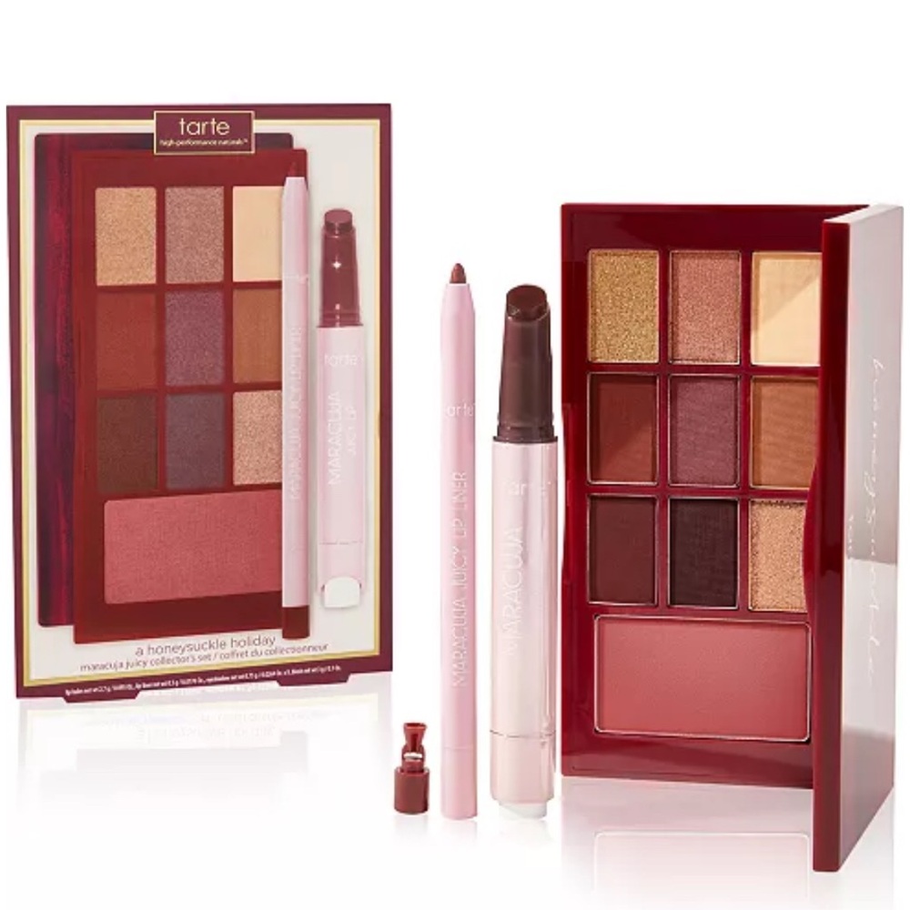 Tarte Honeysuckle Holiday Maracuja Juicy EyeShadow Lip Liner Set $173 value NEW